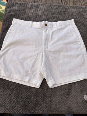 J. Crew White Flat Front Casual Cotton Shorts